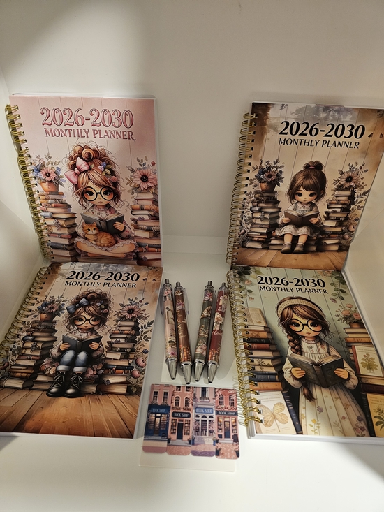 Source Unknown Other - 2026-2030 Monthly Planner Set Book Themed